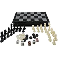 Aquamarine Games - Ajedrez- Damas y Backgammon- magnético (CP024)